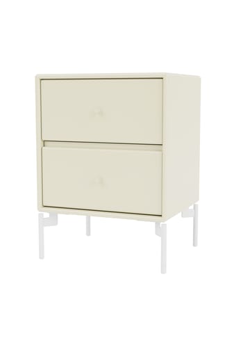 Montana - Bedside table - DRIFT - With white legs - Vanilla