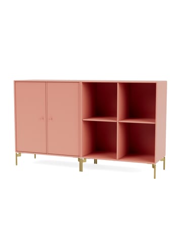 Montana - Credenza - PAIR - With brass legs - Rhubarb