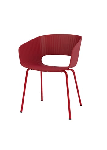 Montana - Dining chair - Marée 401 Dining chair - Beetroot/Frame: Beetroot