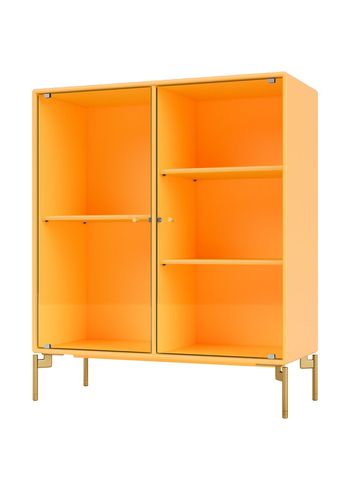 Montana - Display cabinet - Ripple II - With Brass Legs - Acacia