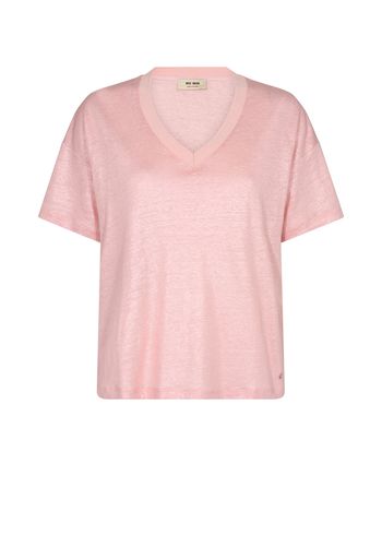 Mos Mosh - T-shirt - Casa V-SS Foil Tee - Silver Pink