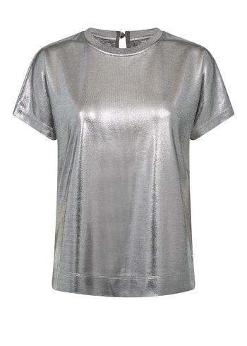 Mos Mosh - T-shirt - MMNivola Foil Tee - Silver