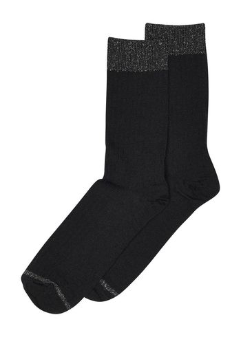 MP Denmark - Strumpor - Erina Wool Rib Socks - Black