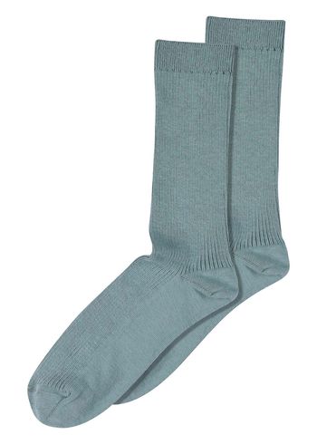 MP Denmark - Sukat - Fine Cotton Rib Socks - Turquoise (col.1203)