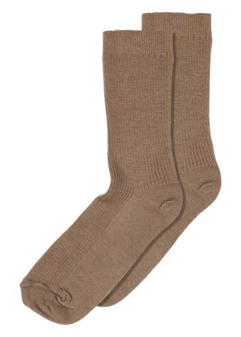 MP Denmark - Strømper - Fine Wool Rib Socks - Coca Mocha (col. 67)