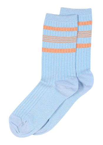 MP Denmark - Socks - Nohl Glitter Socks - Blue Moment (4225)