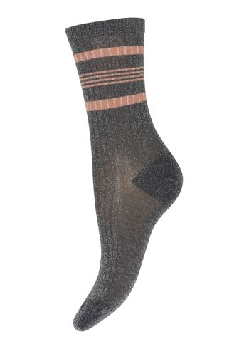 MP Denmark - Meias - Nohl Glitter Socks - Medium Grey Mel. (496)