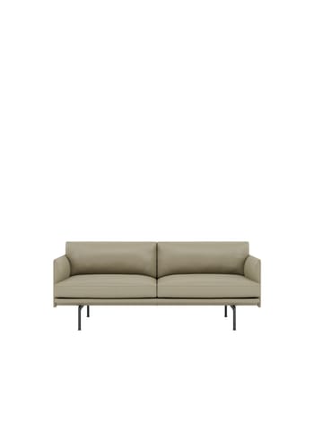 Muuto - Sofá de 2 pessoas - Outline Sofa / 2-seater - Refine Leather - Stone