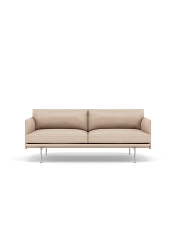 Muuto - Sofá de 2 pessoas - Outline Sofa / 2-seater - Refine Leather - Cream