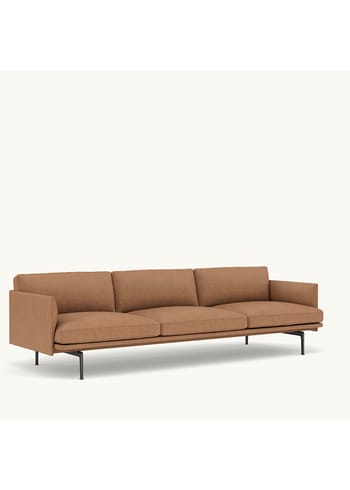 Muuto - Sofá de 3 pessoas - Outline Sofa / 3 1/2-seater - Grace Leather Camel