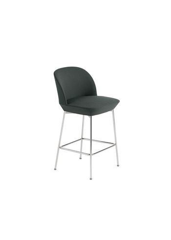 Muuto - Banco de bar - Oslo Counter Chair - Chrome / Twill Weave 990