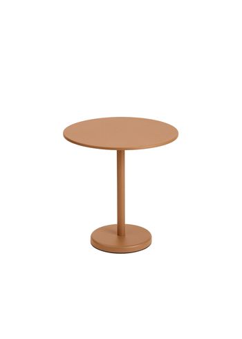 Muuto - Hallitus - Linear Café Steel Table - Burned Orange - Round