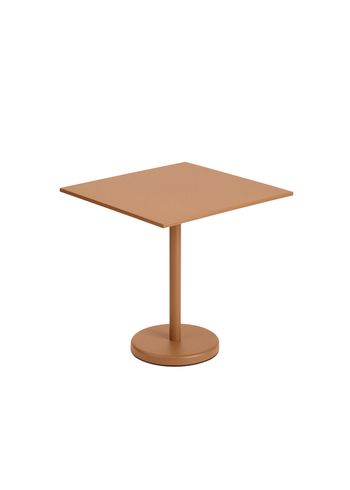 Muuto - Table - Linear Café Steel Table - Burned Orange - Square