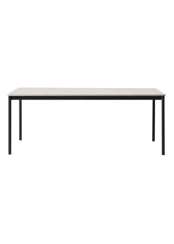 Muuto - Tabela - Base Table - White / Black Linoleum / Plywood