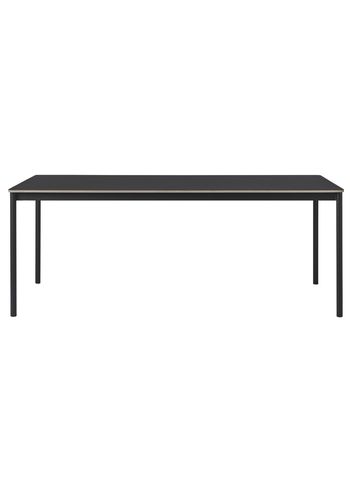Muuto - Conseil d'administration - Base Table - Black / Black Linoleum / Plywood