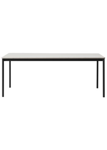 Muuto - Tabela - Base Table - Black / White Laminate / Plywood