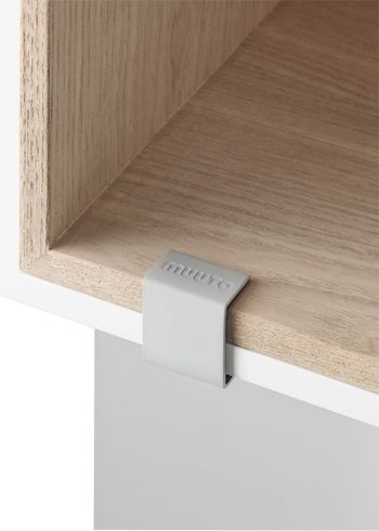 Muuto - Scaffale - Mini Stacked Storage System / Clips Set of 5 / 2.0 - Light grey