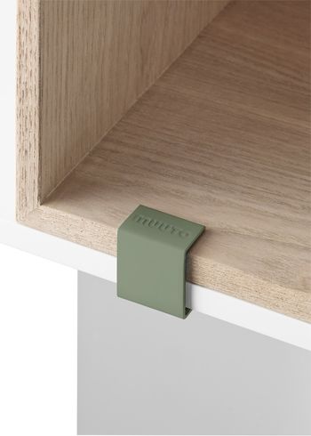 Muuto - Estante - Mini Stacked Storage System / Clips Set of 5 / 2.0 - Dusty green