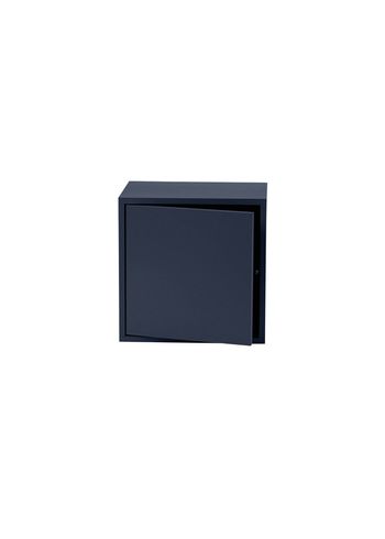 Muuto - Shelf - Stacked Storage System / Medium - w/ Door - Midnight Blue