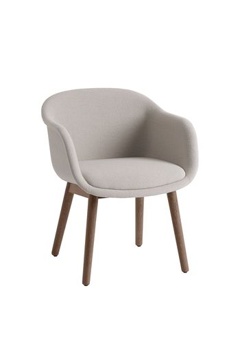 Muuto - Office Chair - Fiber Conference Armchair - Hallingdal 133 / Stained Dark Brown / Wood Base