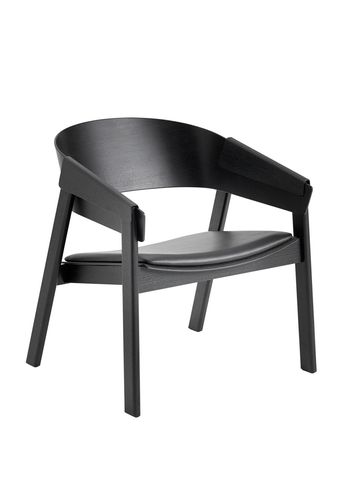 Muuto - Fotel - Cover Lounge Chair - Black/Black Refine Leather