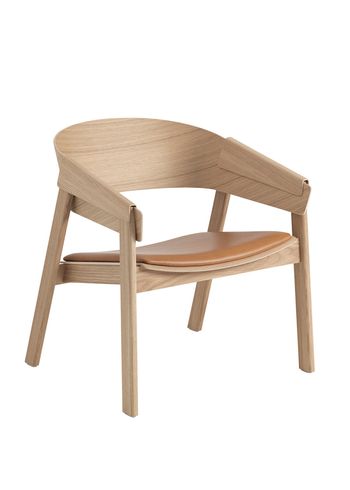 Muuto - Nojatuoli - Cover Lounge Chair - Oak/Cognac Refine Leather