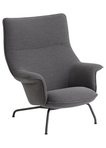 Muuto - Fotel - Doze - Lounge chair and ottoman - Ocean 80 / Anthracite Black - Lounge Chair