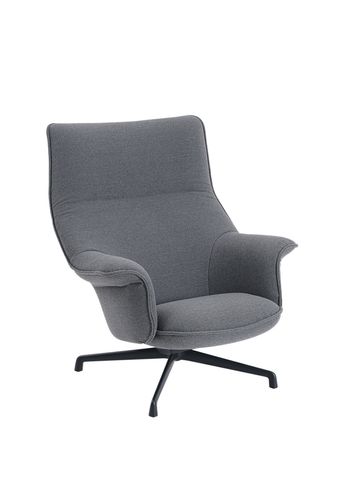 Muuto - Poltrona - Doze Lounge Chair / Swivel Base - Ocean 80/Anthracite Black