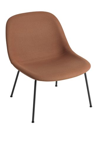 Muuto - Krzesło do salonu - Fiber Lounge Chair - Tube Base - Divina 346/Black