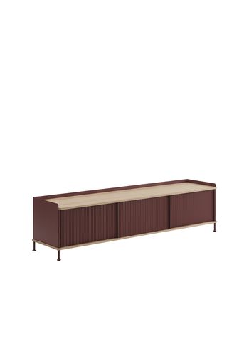 Muuto - Credenza - Enfold Sidetable by Muuto - Oak / Deep Red