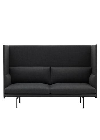 Muuto - Couch - Outline Highback Sofa / 2-Seater - Remix 163 - Black