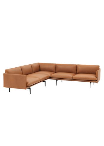 Muuto - Couch - Outline Sofa / Corner - Cognac Refine Leather