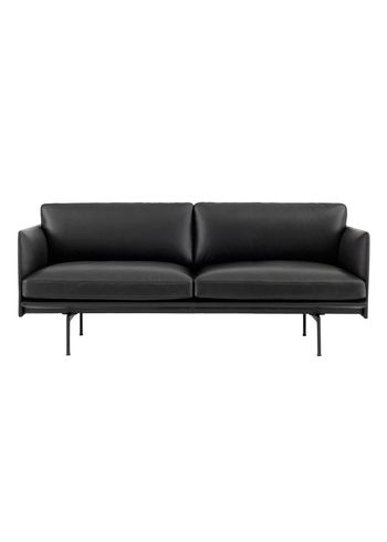 Muuto - Sofá - Outline Sofa / 2-seater - Black Refine Leather