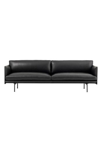 Muuto - Sofá - Outline Sofa / 3-seater - Black Refine Leather