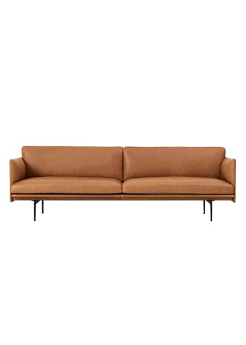 Muuto - Sofá - Outline Sofa / 3-seater - Cognac Refine Leather