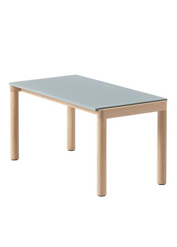 Muuto - Mesa de centro - Couple Coffee Table - 1 Plain – Pale Blue/Oak