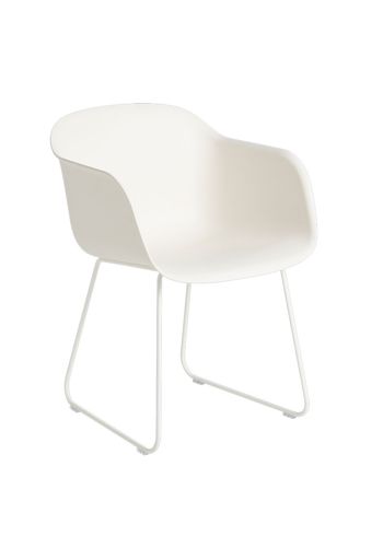 Muuto - Spisebordsstol - Fiber Chair - Sled Base - Natural White/White