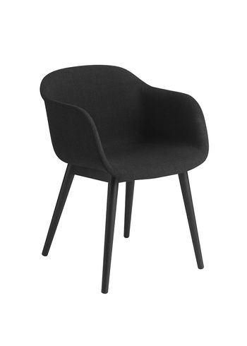 Muuto - Dining chair - Fiber Chair - Wood Base - Remix 183/Black