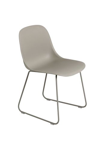 Muuto - Cadeira de jantar - Fiber Side Chair - Sled Base - Grey/Grey
