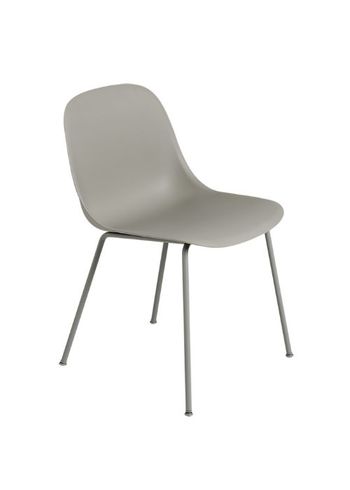 Muuto - Eetkamerstoel - Fiber Side Chair - Tube Base - Grey/Grey