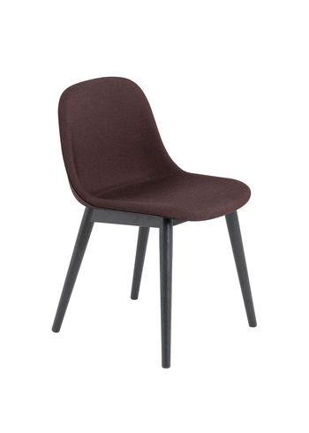 Muuto - Krzesło do jadalni - Fiber Side Chair - Wood Base - Remix 373/Grey