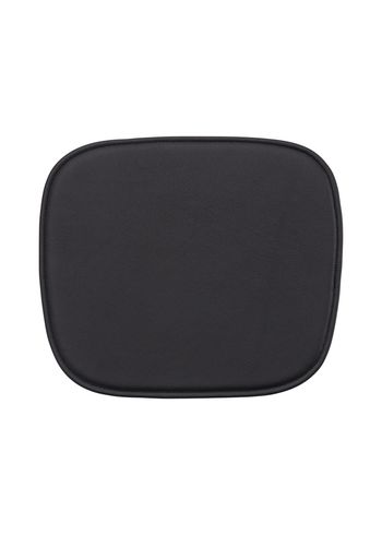 Muuto - Stol - Fiber Armchair & Sidechair / Seat Pad - Easy Leather - Black