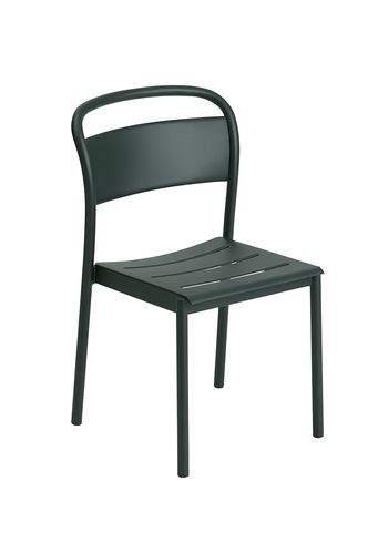 Muuto - Stol - Linear Steel Side Chair - Dark Green