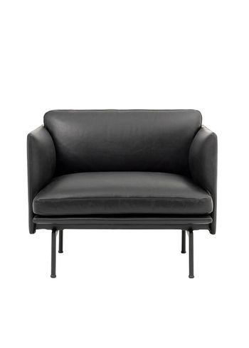 Muuto - Tumbona - Outline Studio Chair - Black Refine Leather