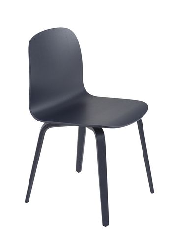 Muuto - Stuhl - Visu Chair - Wood Base - Midnight Blue