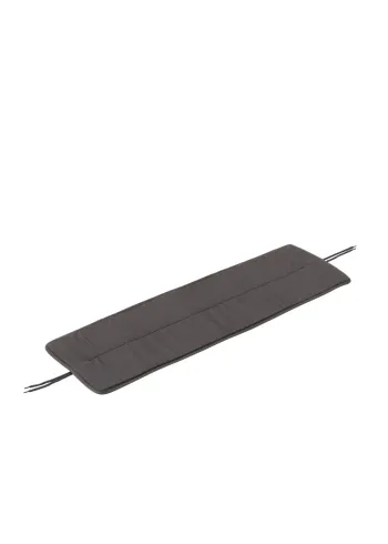 Muuto - Cojines de exterior - Linear Steel Bench Seat Pad - Dark grey 31607 / 110