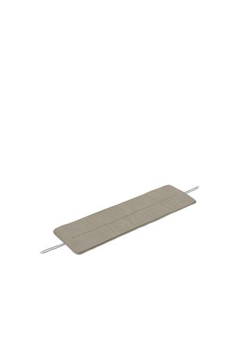 Muuto - Udendørs hynder - Linear Steel Bench Seat Pad - Light grey / 110