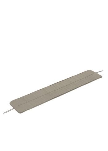Muuto - Kussens voor buiten - Linear Steel Bench Seat Pad - Light grey / 170