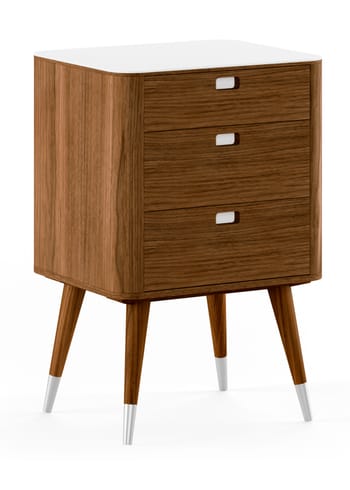 Naver Collection - Dresser - Chest of drawer / AK2410 by Nissen & Gehl - Oiled walnut / Corian top / point legs