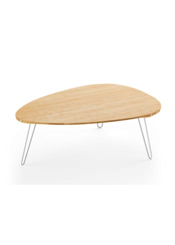 Naver Collection - Tavolino da caffè - Coffee Table / AK1810 & AK1850 by Nissen & Gehl - Oiled Oak / Stainless steel
